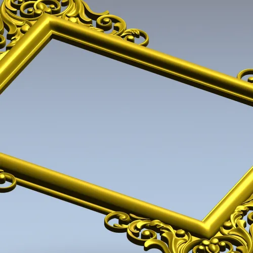 Baroque Corner Frame STL - 3D Model for CNC Router