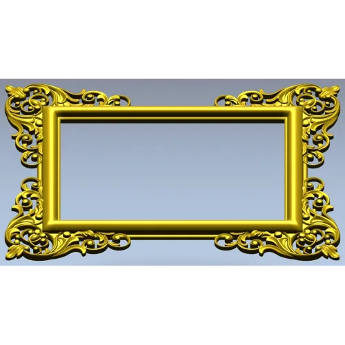 Baroque Corner Frame STL - 3D Model for CNC Router