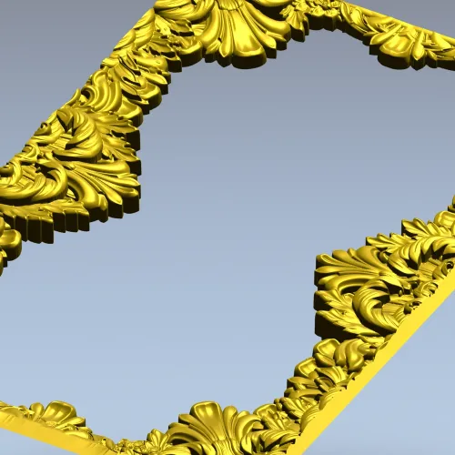 Regal Acanthus Baroque Frame STL for CNC