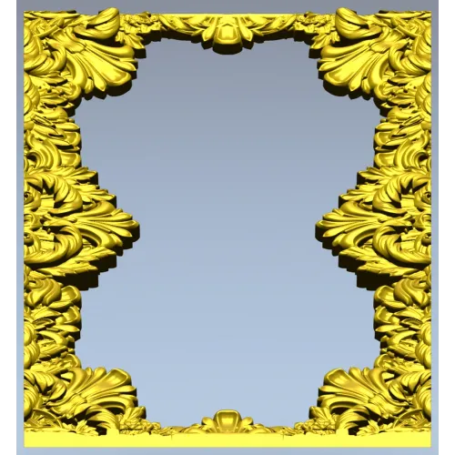 Regal Acanthus Baroque Frame STL for CNC