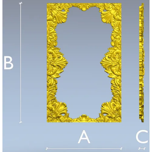 Regal Acanthus Baroque Frame STL for CNC