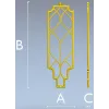Вертикальная резная рамка STL для ЧПУ - декоративная панель в классическом стиле