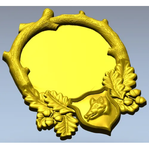 Hunting Boar Trophy Frame STL for CNC