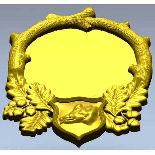 Hunting Boar Trophy Frame STL for CNC
