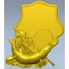 3D модель STL - Рамка "Рыбалка" с трофейной щукой для ЧПУ
