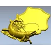 3D модель STL - Рамка "Рыбалка" с трофейной щукой для ЧПУ
