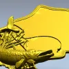 3D модель STL - Рамка "Рыбалка" с трофейной щукой для ЧПУ