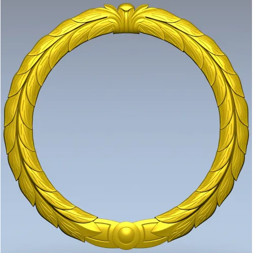Laurel Wreath Frame STL for CNC Carving