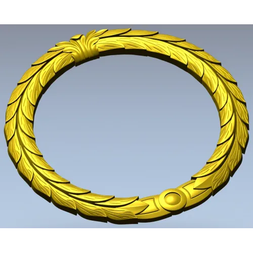Laurel Wreath Frame STL for CNC Carving