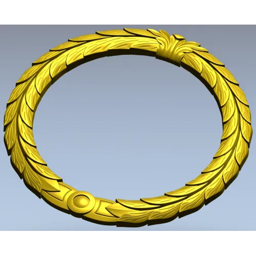 Laurel Wreath Frame STL for CNC Carving