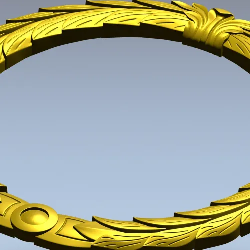 Laurel Wreath Frame STL for CNC Carving