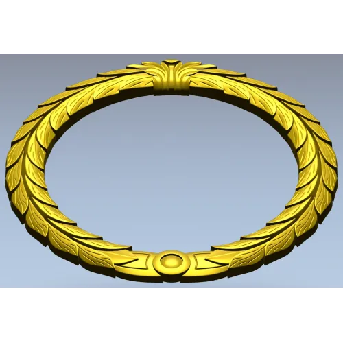 Laurel Wreath Frame STL for CNC Carving