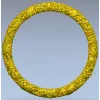 Round Floral Wreath STL 3D model for CNC milling