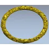 Round Floral Wreath STL 3D model for CNC milling