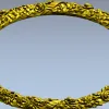 Round Floral Wreath STL 3D model for CNC milling