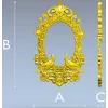 Овальная резная рамка с попугаями - STL модель для ЧПУ