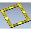 Regal Lion Medallion Frame - STL 3D model for CNC routers