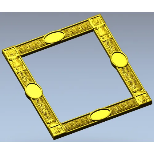 Regal Lion Medallion Frame - STL 3D model for CNC routers