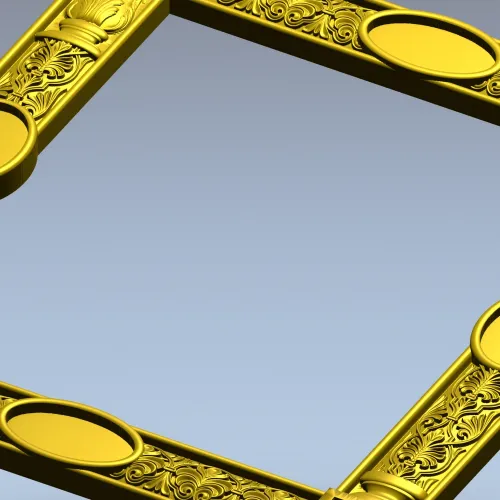Regal Lion Medallion Frame - STL 3D model for CNC routers