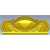 3D модель спинки кровати - картуш в стиле рококо (STL)