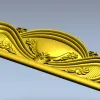 3D модель спинки кровати - картуш в стиле рококо (STL)