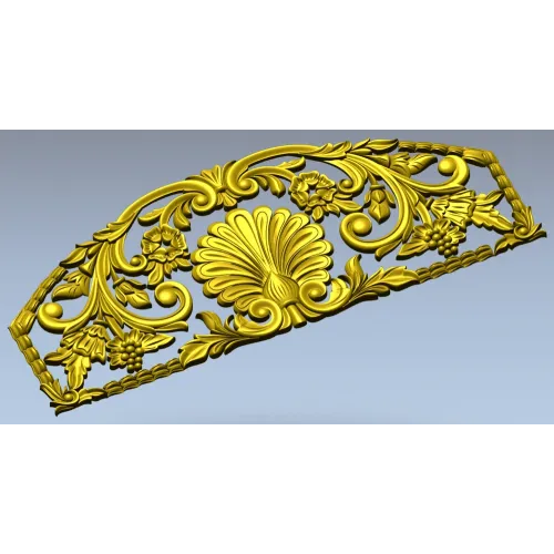 Seashell Rococo Crest - STL 3D model for CNC