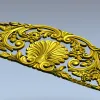 Seashell Rococo Crest - STL 3D model for CNC