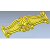 Ornate Rococo Headboard Crest - STL 3D model for CNC