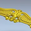 Ornate Rococo Headboard Crest - STL 3D model for CNC
