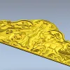 Maiden and Deer Crest - ornate STL headboard panel for CNC carving