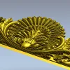 Резной картуш "Павлин" - 3D модель STL для ЧПУ