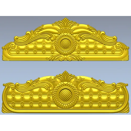 Baroque Headboard Relief STL for CNC