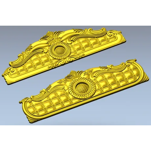 Baroque Headboard Relief STL for CNC
