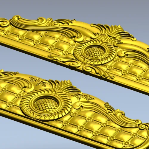 Baroque Headboard Relief STL for CNC