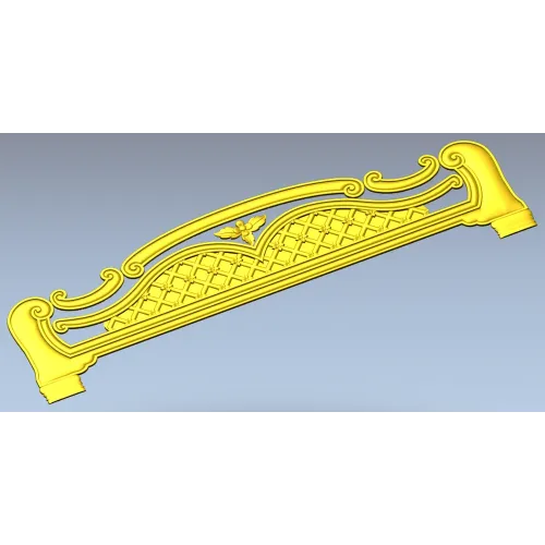Ornate Arched Headboard STL for CNC - 3D Model for Wood Carving