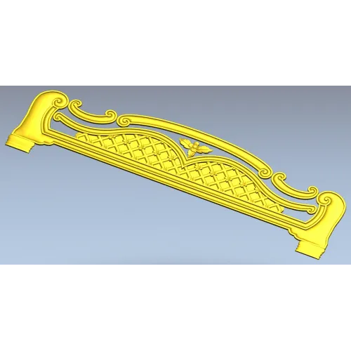 Ornate Arched Headboard STL for CNC - 3D Model for Wood Carving