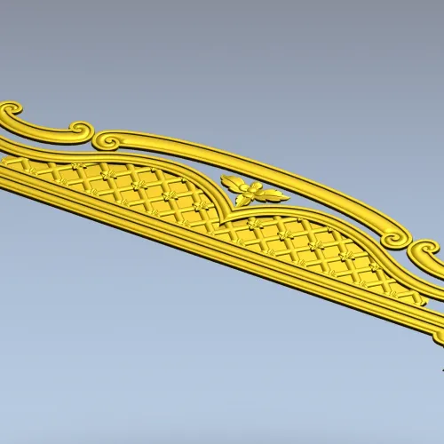 Ornate Arched Headboard STL for CNC - 3D Model for Wood Carving