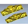 Орнаментальная накладка-курант для спинки кровати - STL модель