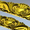 Орнаментальная накладка-курант для спинки кровати - STL модель