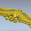 Рокайльная накладка-изголовье - stl модель для ЧПУ