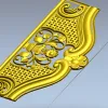 Столярная stl модель - резная спинка кровати в стиле рококо