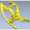 Боковина качалки в стиле рококо - STL модель для ЧПУ