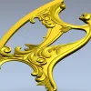 Боковина качалки в стиле рококо - STL модель для ЧПУ