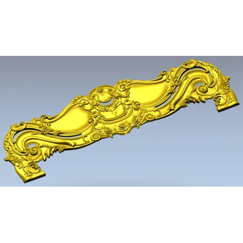 Ornate Rococo Headboard STL 3D Model for CNC