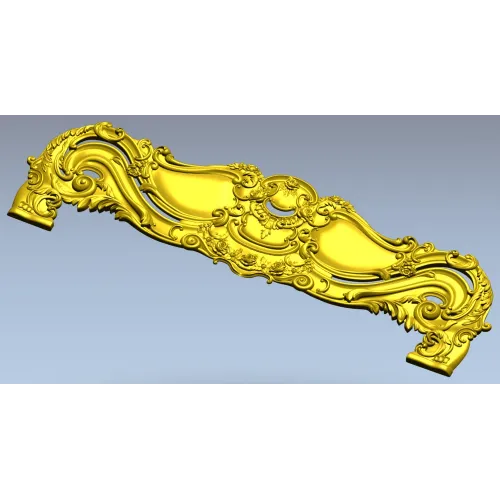 Ornate Rococo Headboard STL 3D Model for CNC