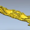 Ornate Rococo Headboard STL 3D Model for CNC