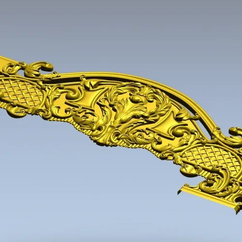 Викторианская корона - 3D модель STL для ЧПУ (спинка)