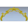 Rococo headboard crest STL for CNC