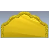 Floral Crest Headboard - STL 3D model for CNC milling