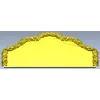 Floral Crest Headboard - STL 3D model for CNC milling